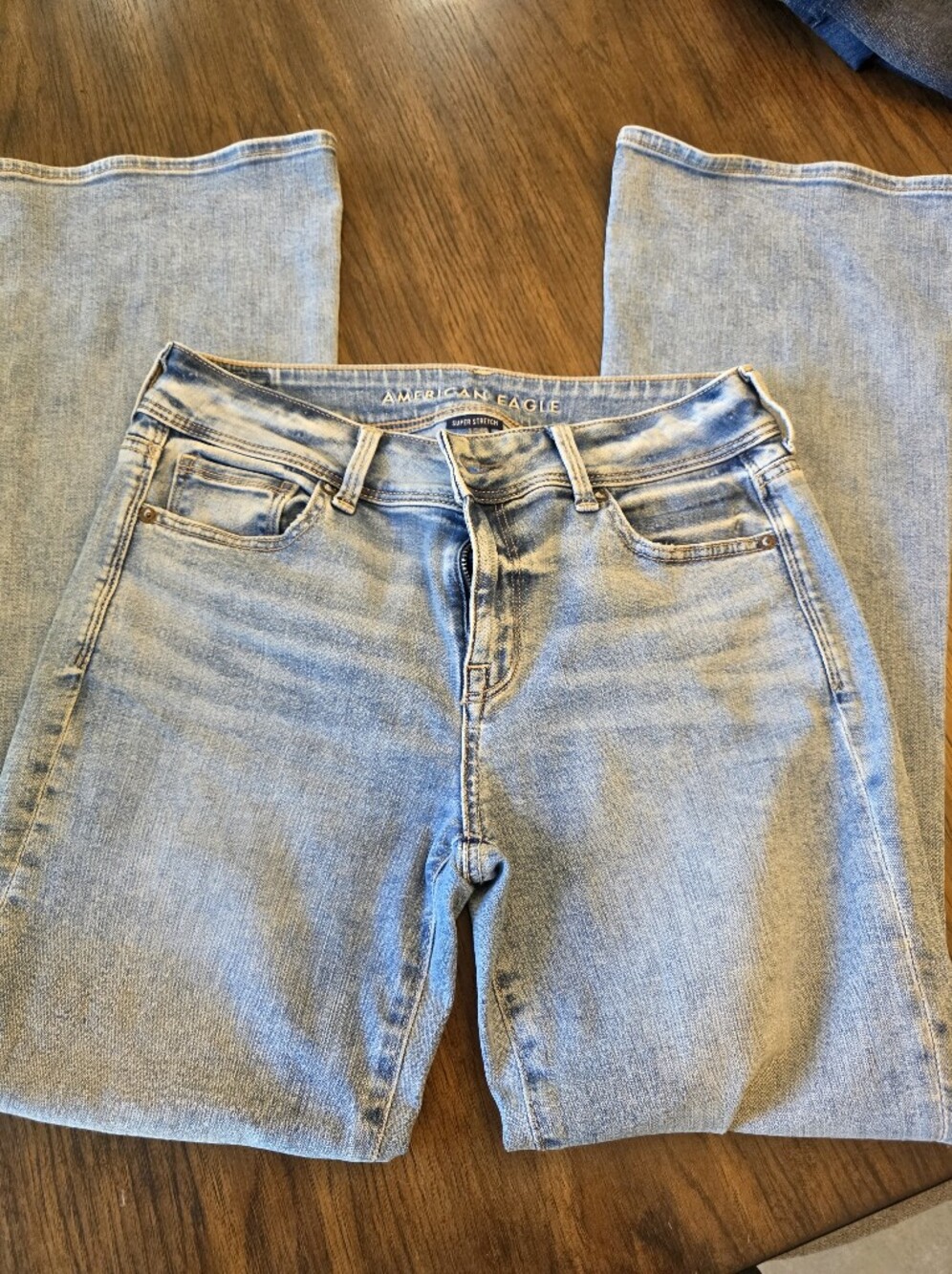 American Eagle Outfitters Light Blue Kick Boot Jeans
